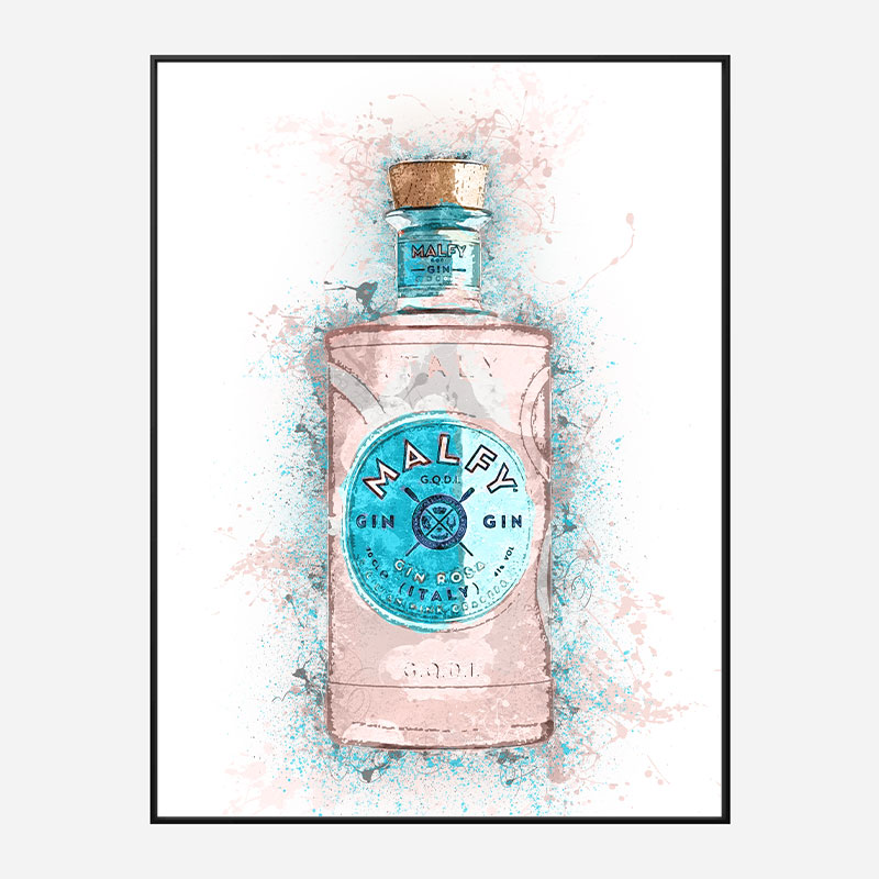 Malfy Rosa Gin Art Print