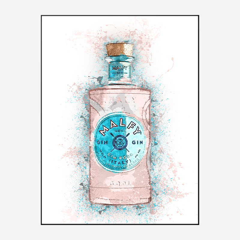 Malfy Rosa Gin Art Print