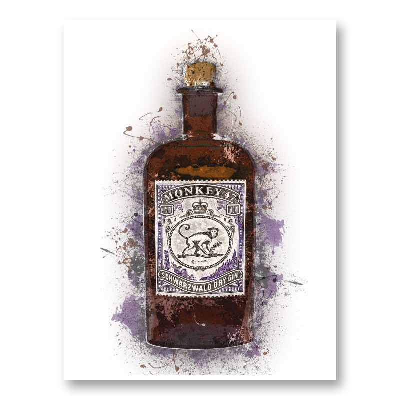 Monkey 47 Gin Art Print