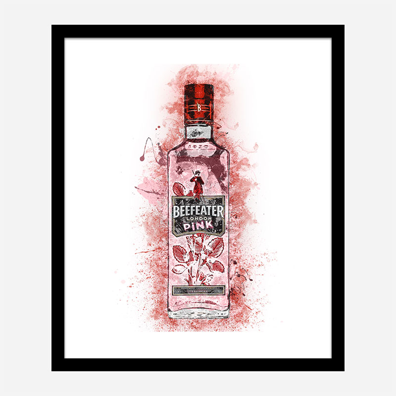 Beefeater Pink Abstract Art Print