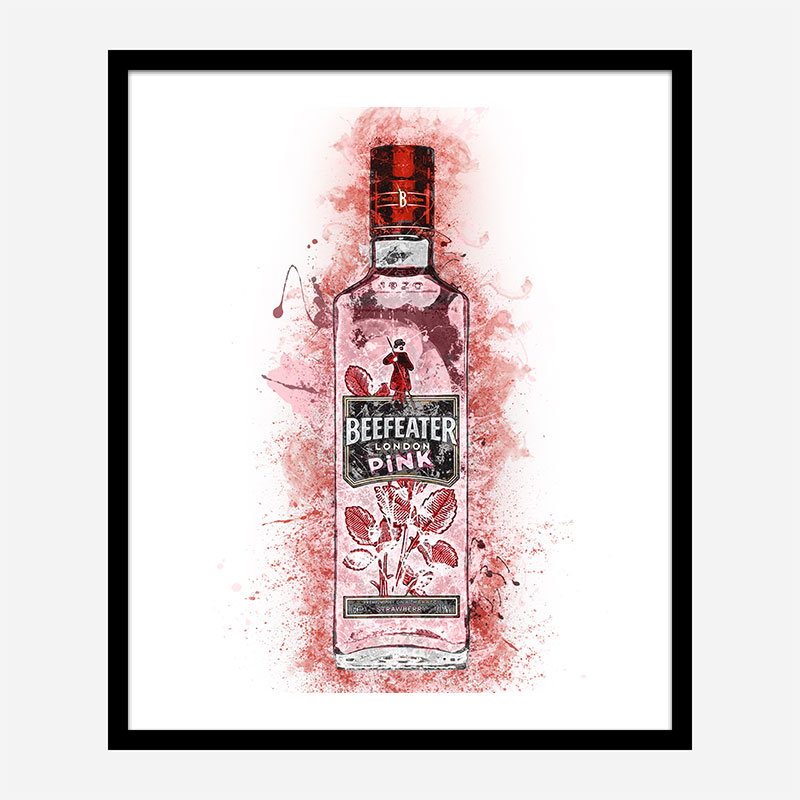 Beefeater Pink Abstract Art Print