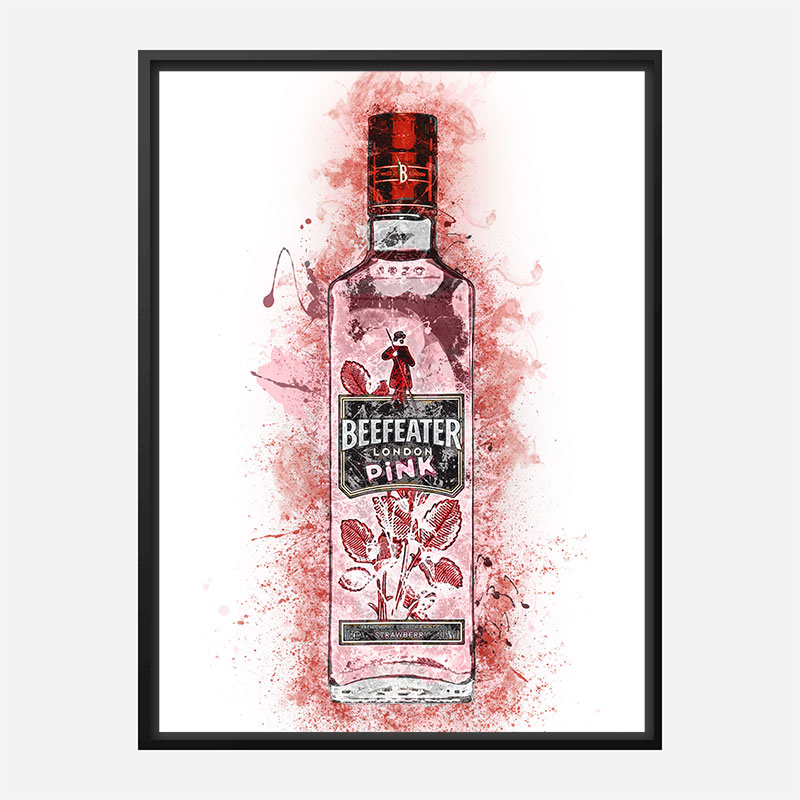 Beefeater Pink Abstract Art Print