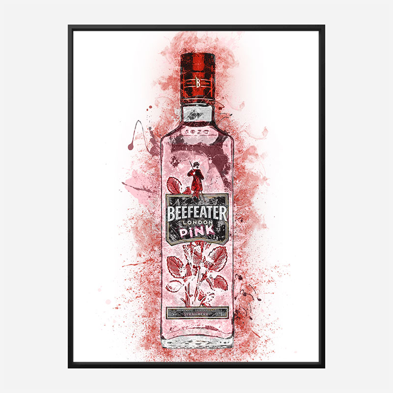 Beefeater Pink Abstract Art Print
