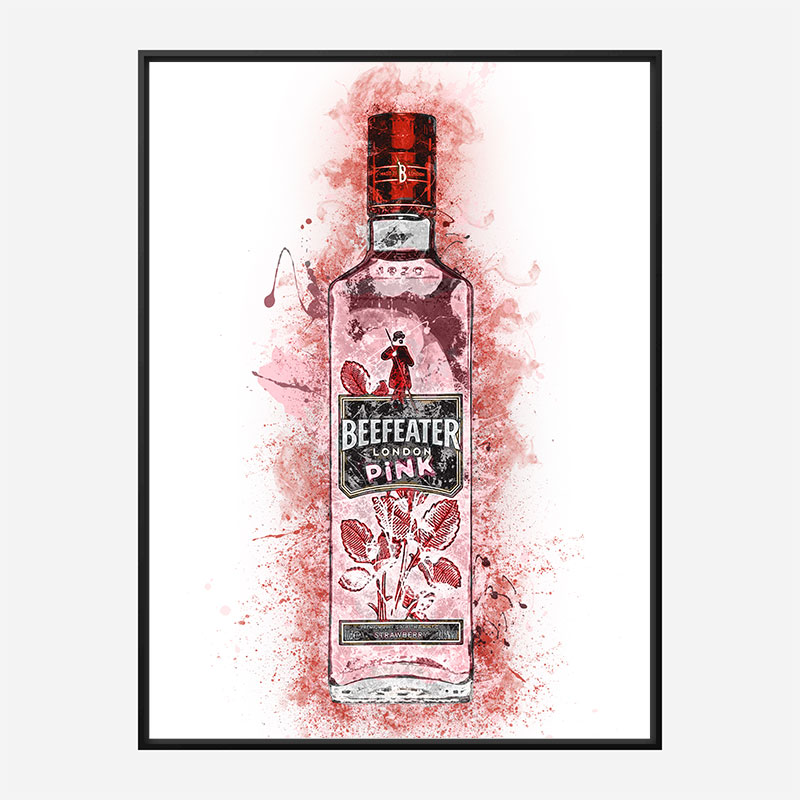 Beefeater Pink Abstract Art Print