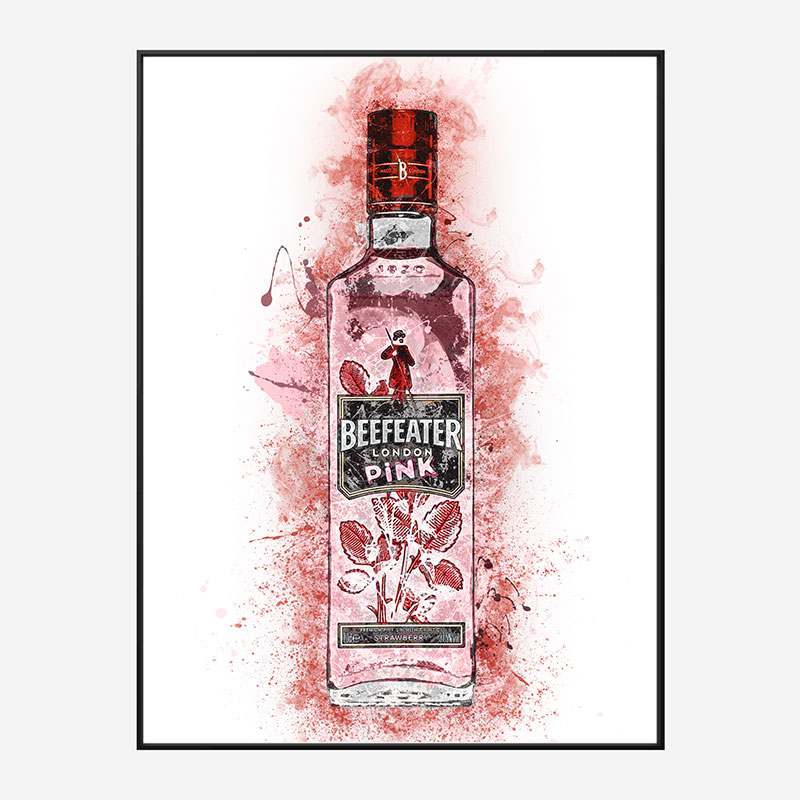 Beefeater Pink Abstract Art Print