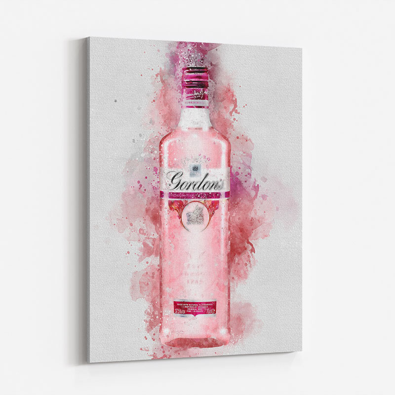 Gordon's Pink Gin Abstract Art Print