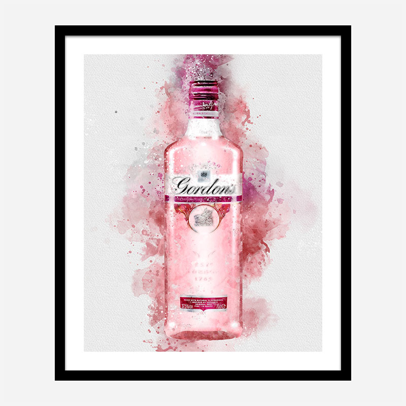 Gordon's Pink Gin Abstract Art Print