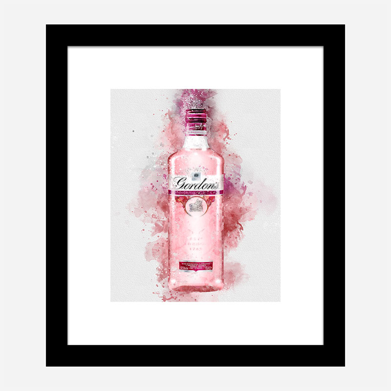 Gordon's Pink Gin Abstract Art Print