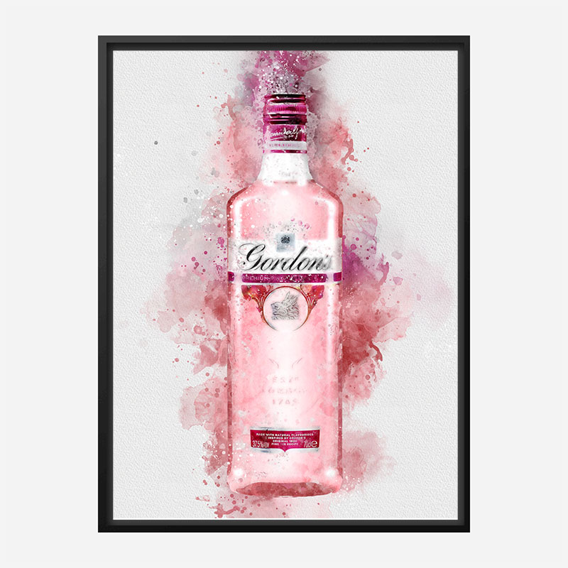 Gordon's Pink Gin Abstract Art Print