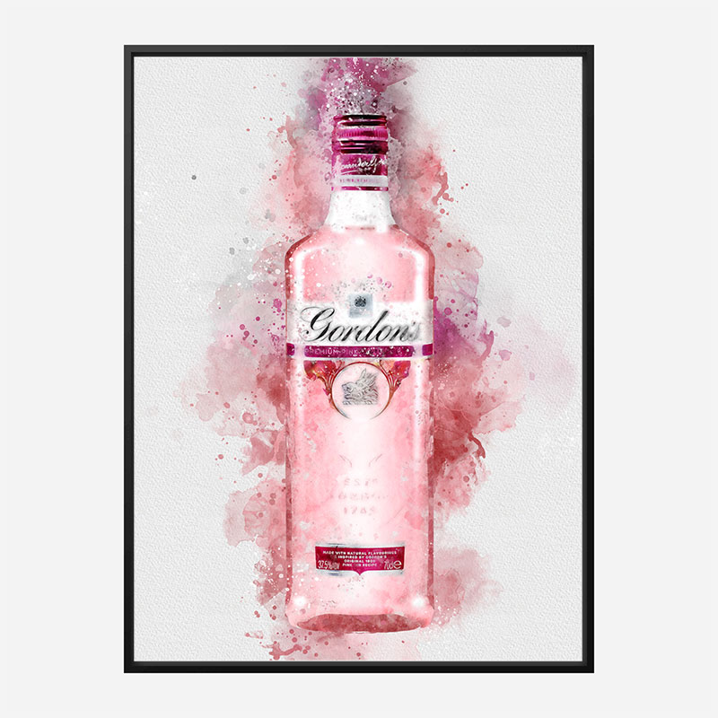 Gordon's Pink Gin Abstract Art Print