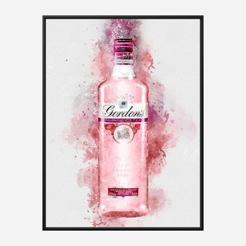 Gordon's Pink Gin Abstract Art Print