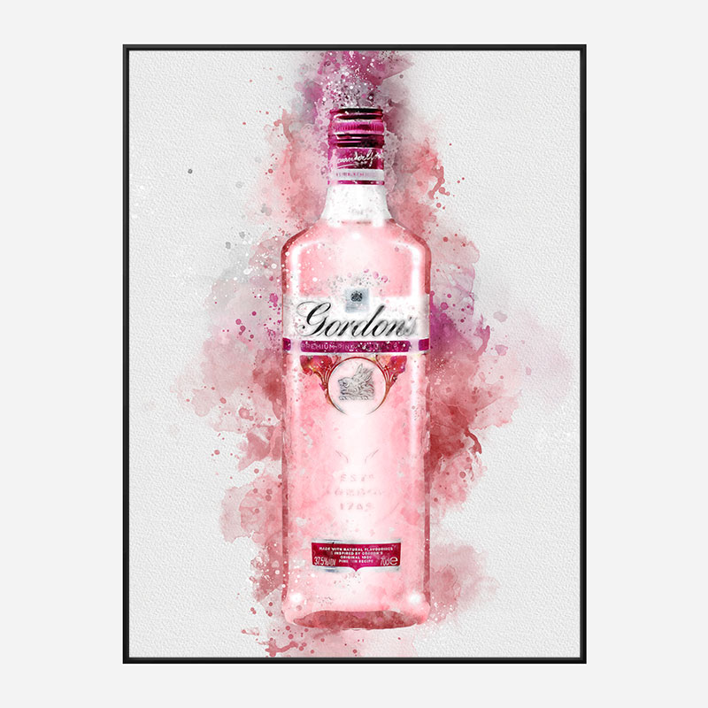 Gordon's Pink Gin Abstract Art Print