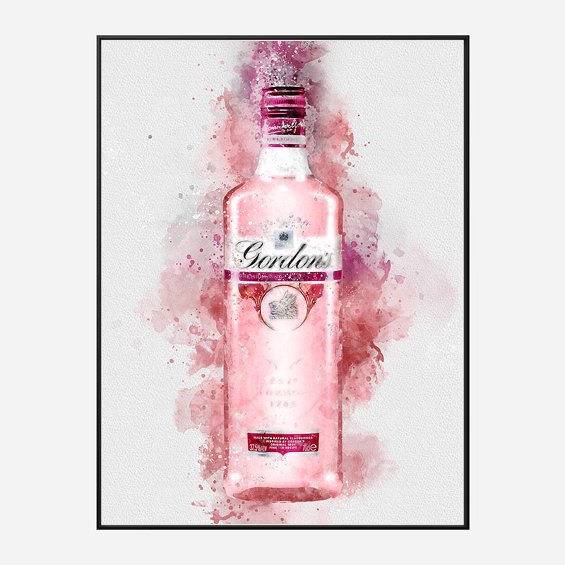 Gordon's Pink Gin Abstract Art Print