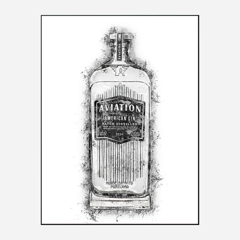Aviation Gin Splash Art Print