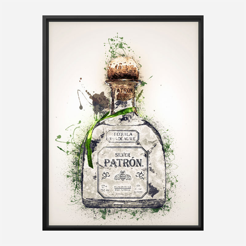 Patron Silver Tequila Abstract Art Print