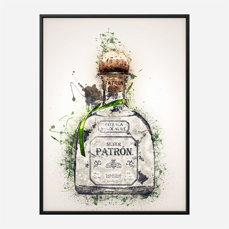 Patron Silver Tequila Abstract Art Print