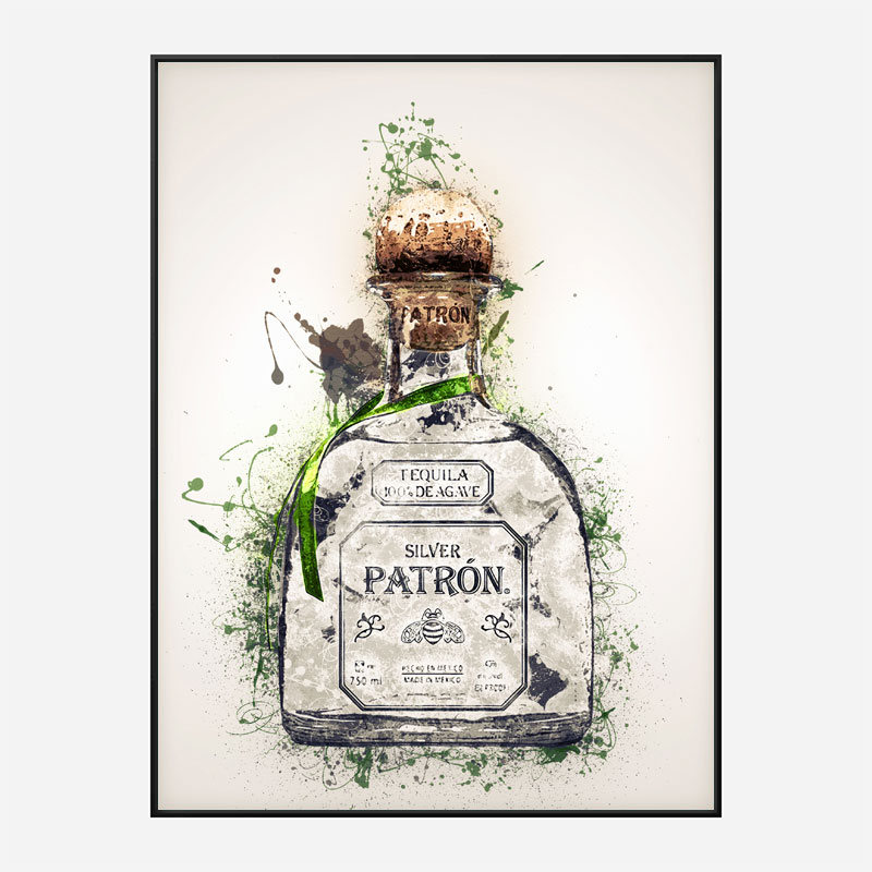 Patron Silver Tequila Abstract Art Print