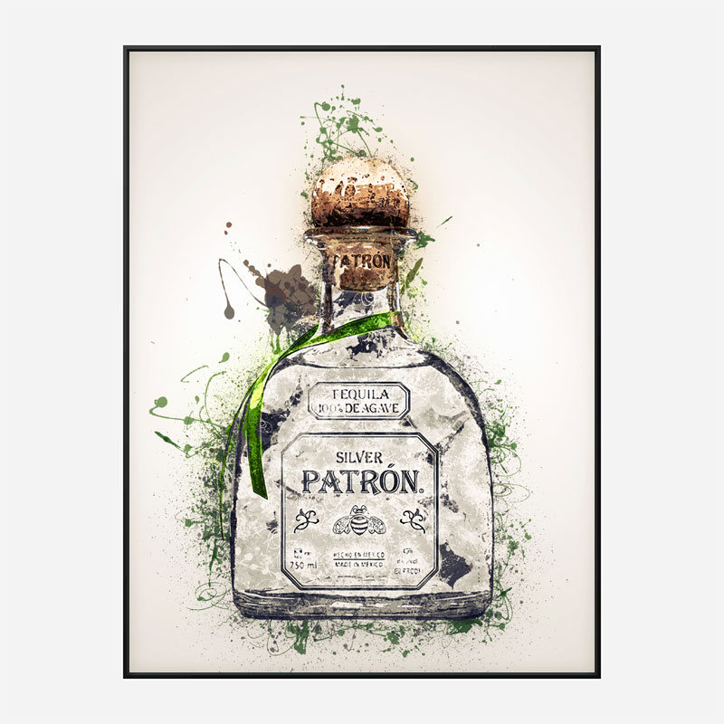 Patron Silver Tequila Abstract Art Print