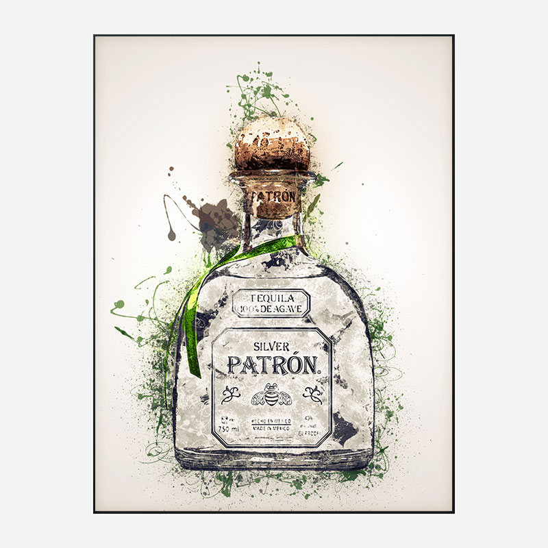 Patron Silver Tequila Abstract Art Print