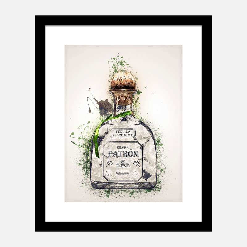 Patron Silver Tequila Abstract Art Print