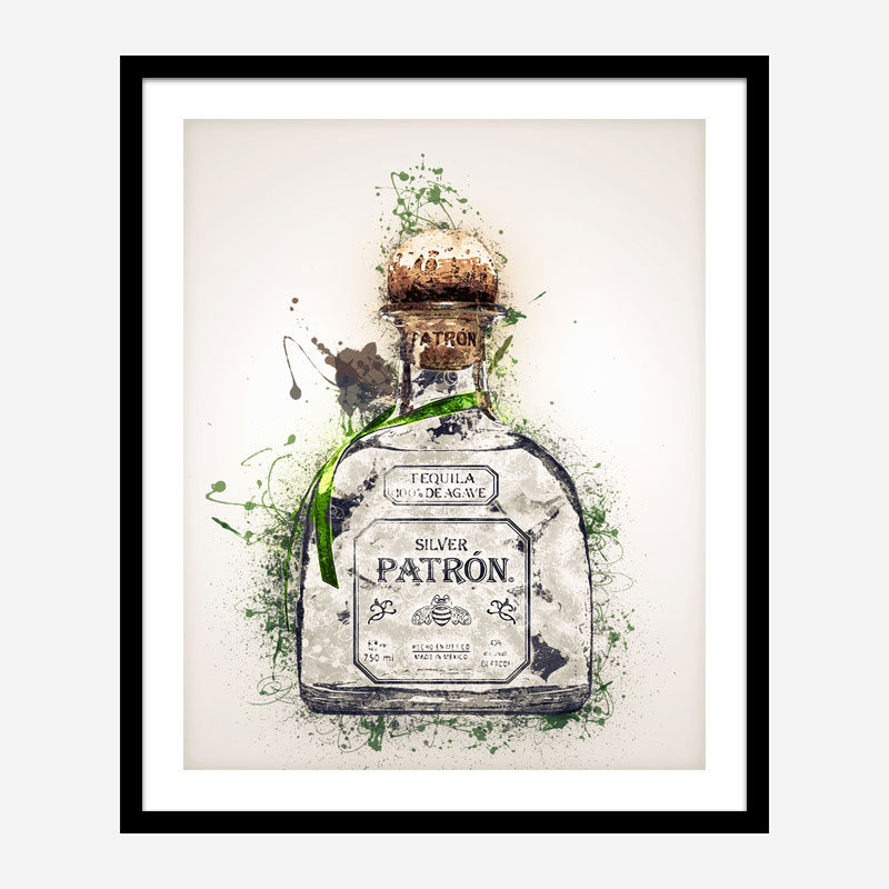 Patron Silver Tequila Abstract Art Print