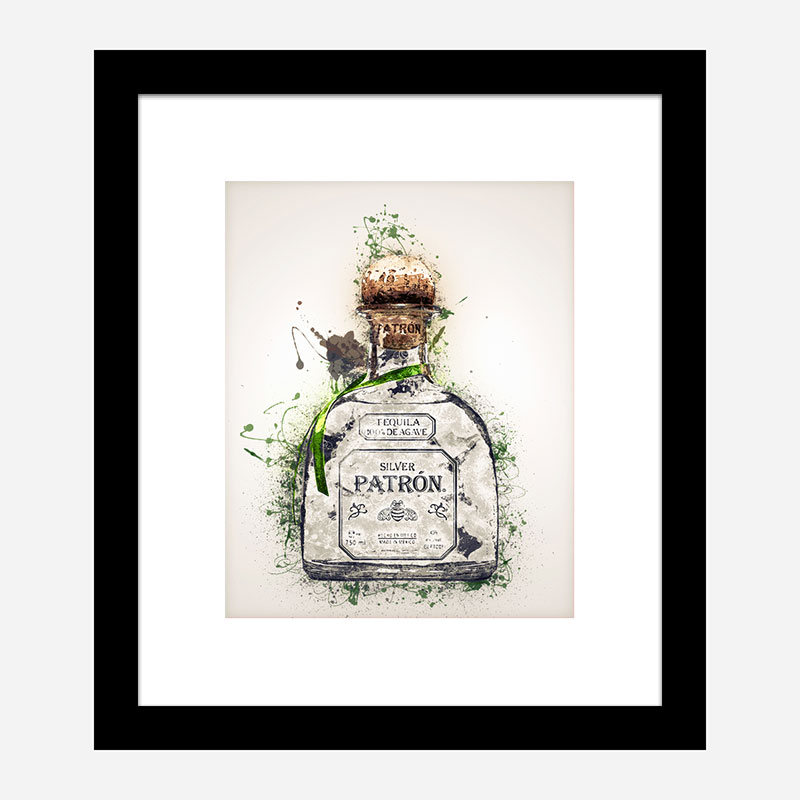 Patron Silver Tequila Abstract Art Print