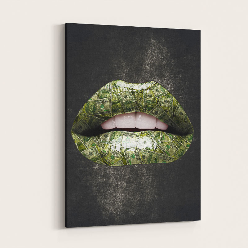 Dollar Lips Art Print