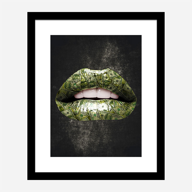 Dollar Lips Art Print