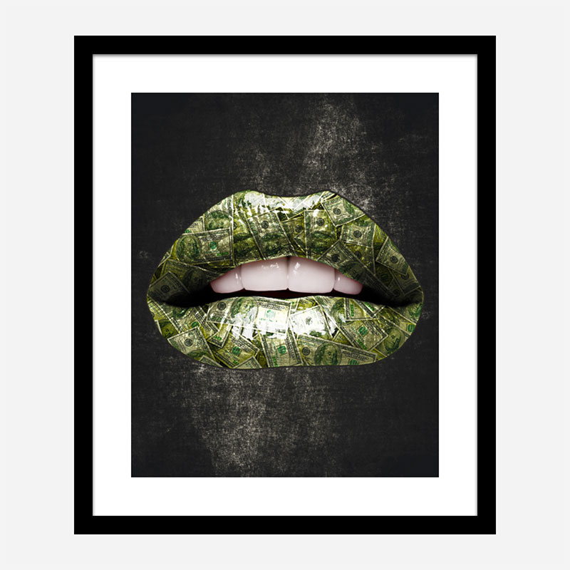 Dollar Lips Art Print