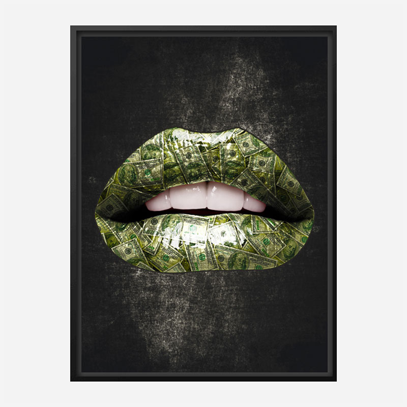 Dollar Lips Art Print