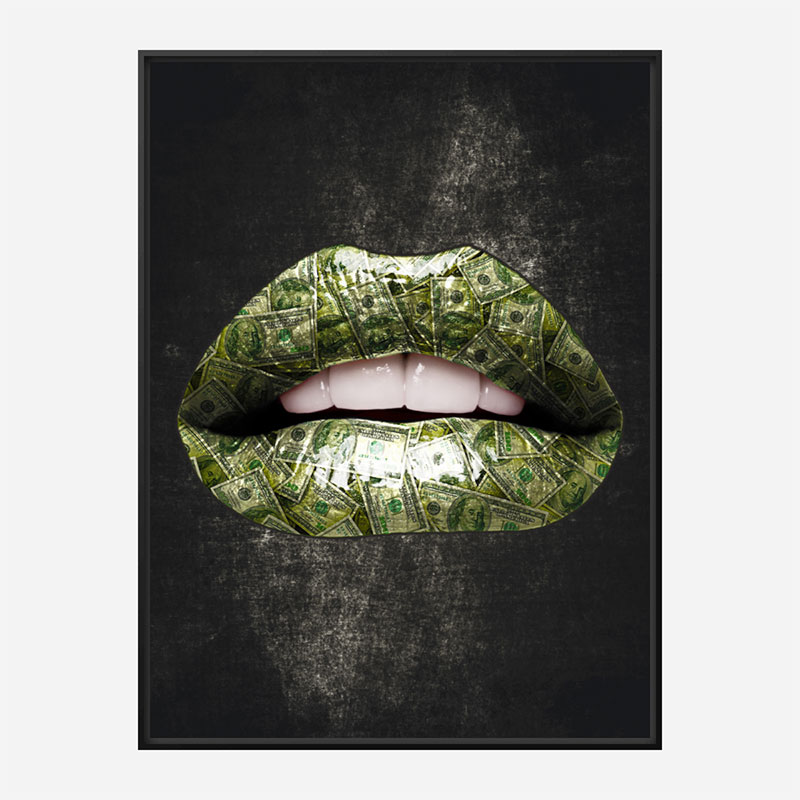 Dollar Lips Art Print