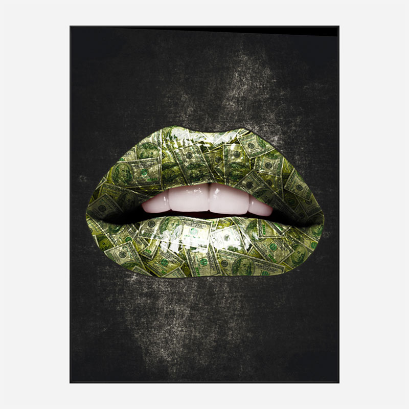 Dollar Lips Art Print