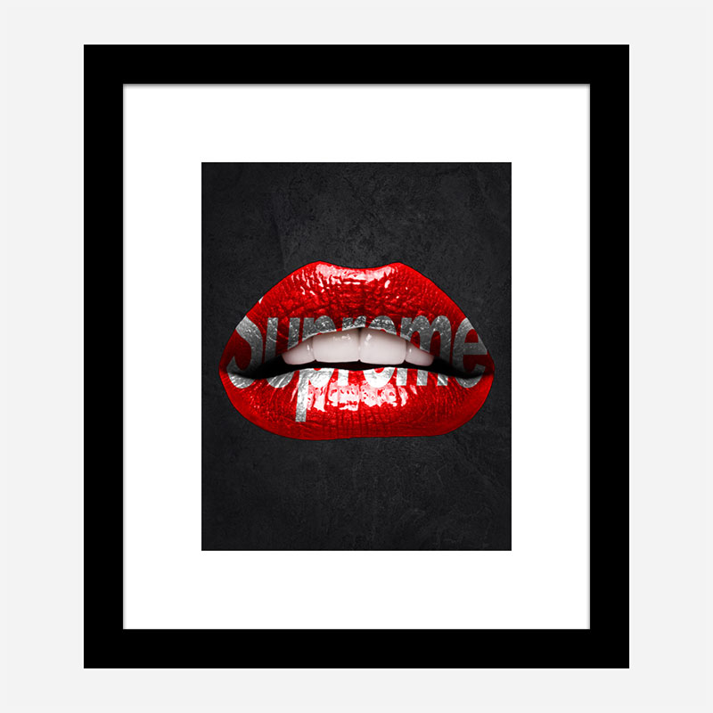 Supreme Lips Art Print