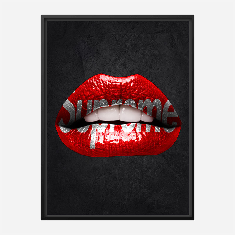 Supreme Lips Art Print