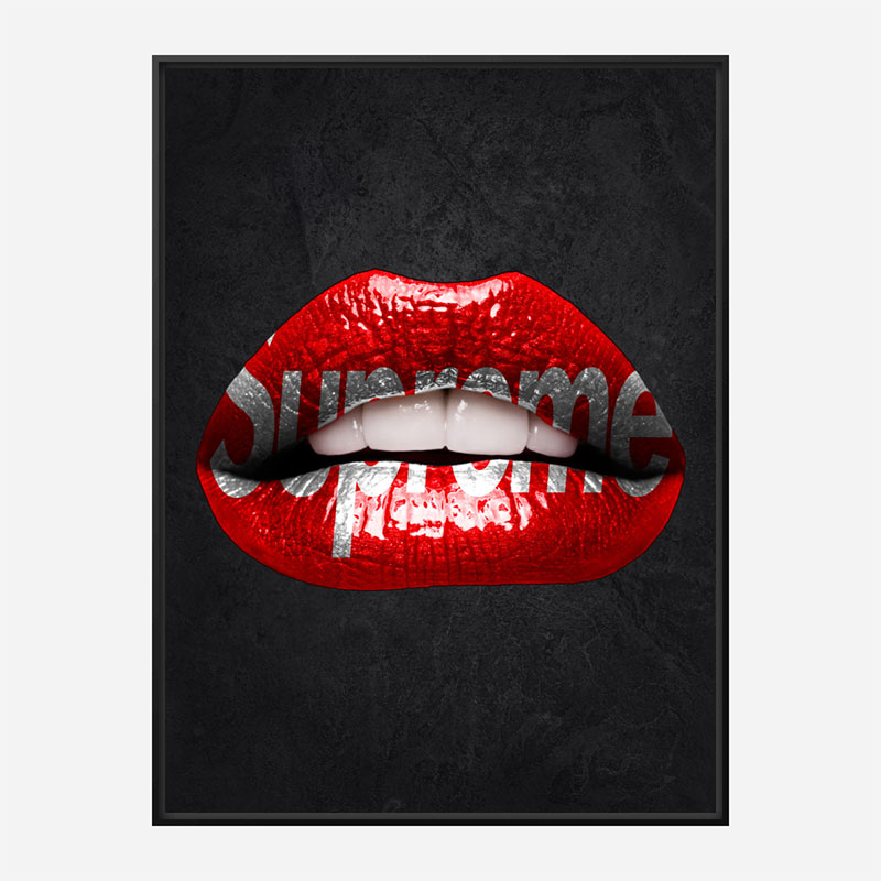 Supreme Lips Art Print