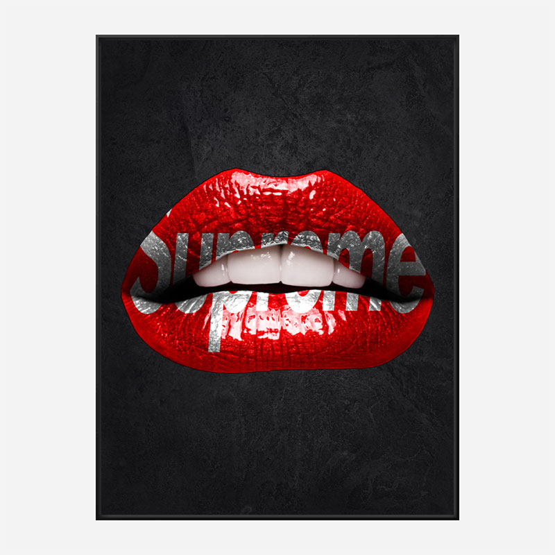 Supreme Lips Art Print