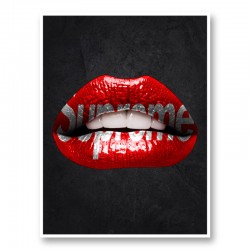 Supreme Lips Art Print