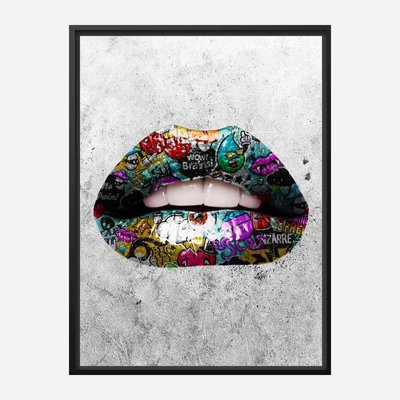 Graffiti Lips Art Print