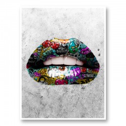 Graffiti Lips Art Print