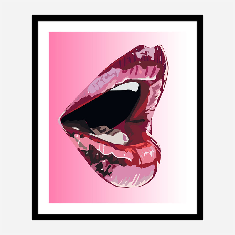 Louis Vuitton Lips Fashion Wall Art Print