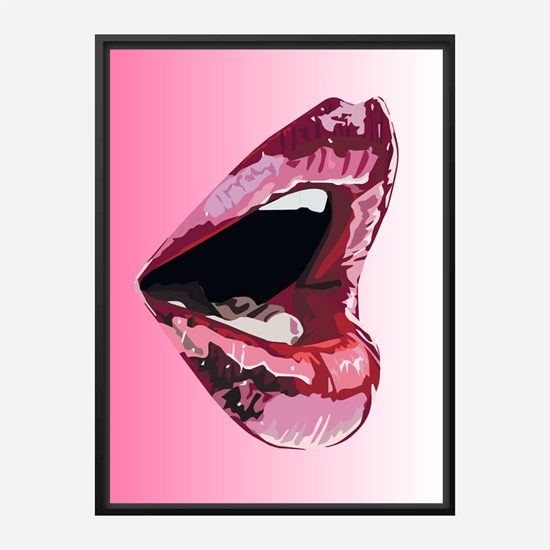 Big Mouth Lips Art Print