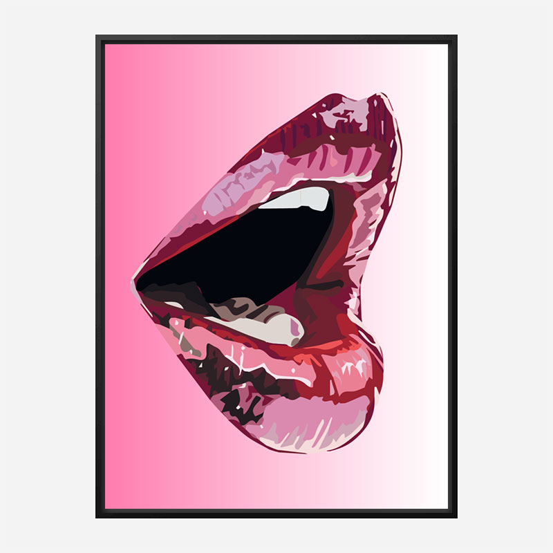 Big Mouth Lips Art Print