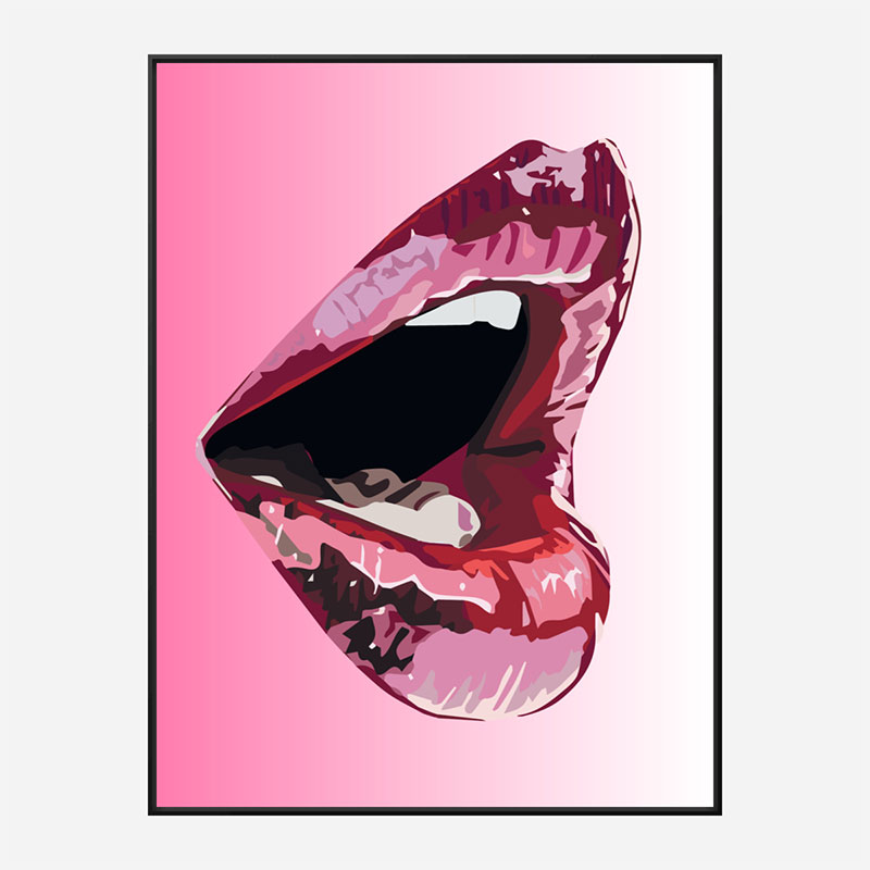 Big Mouth Lips Art Print