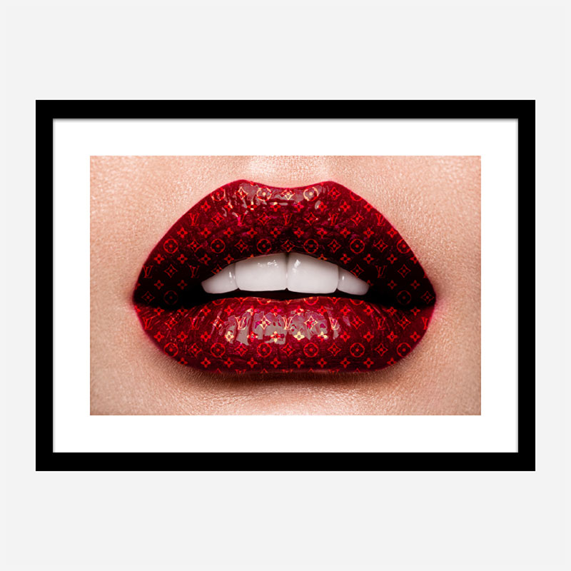 Louis Vuitton Lips 14x18 Framed Print