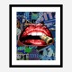 Red Lips With Dollars Art Print