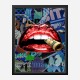 Red Lips With Dollars Art Print