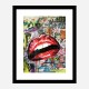 Red Lips Grunge Art Print