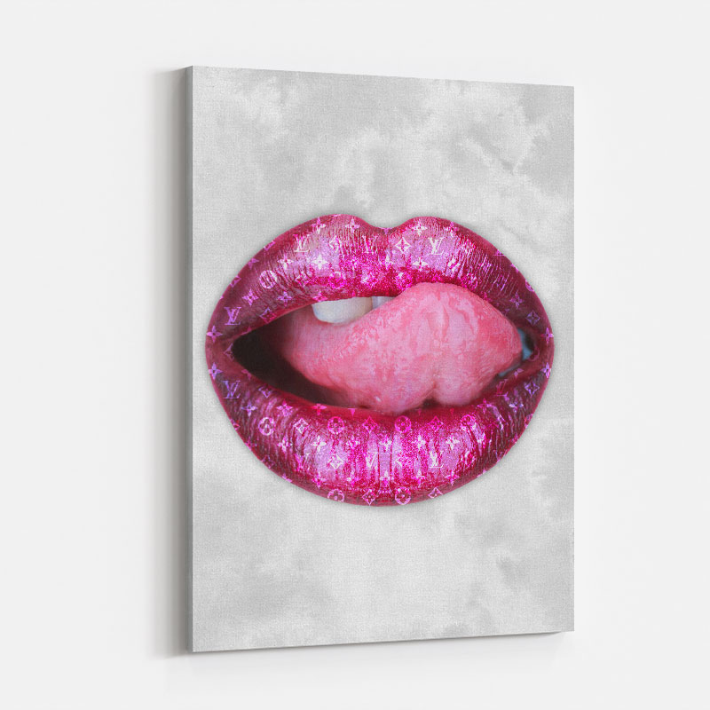 LV Pink Lips Art Print LV Pink Lips Art Print