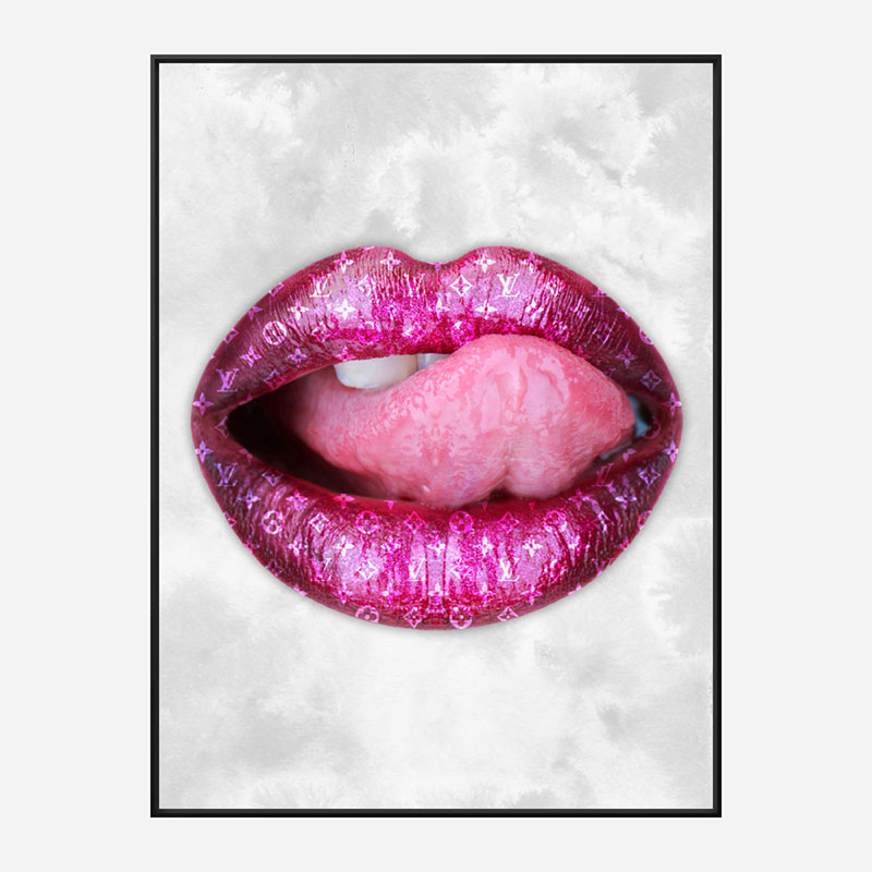 LV Pink Lips Art Print LV Pink Lips Art Print
