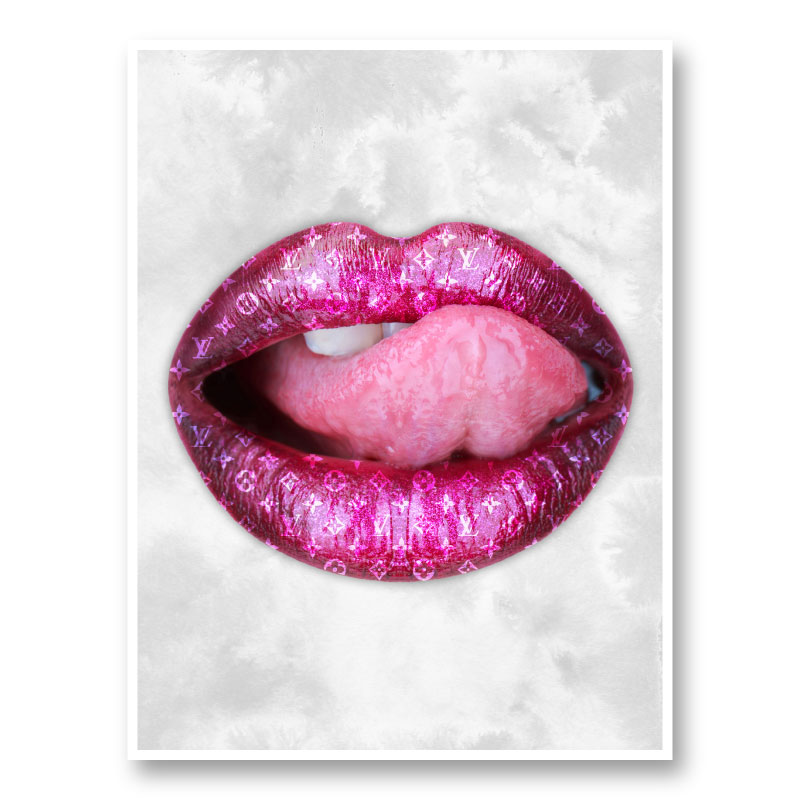 LV Pink Lips Art Print LV Pink Lips Art Print